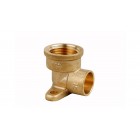 Cot suport perete din alama, pentru cupru 15-1/2", filet interior