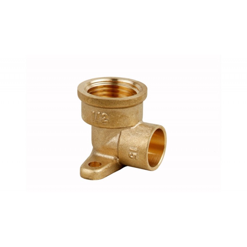 Cot suport perete din alama, pentru cupru 15-1/2", filet interior