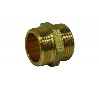 Niplu alama 1", filet exterior - filet exterior Niplu alama 1", filet exterior - filet exterior