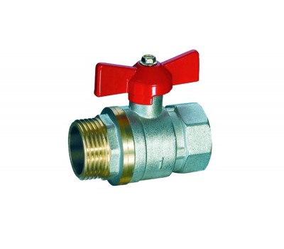 Robinet de trecere pentru apa cu bila si fluture, de 1/2", GOBE, filet interior-exterior Robinet de trecere pentru apa cu bila si fluture, de 1/2", GOBE, filet interior-exterior